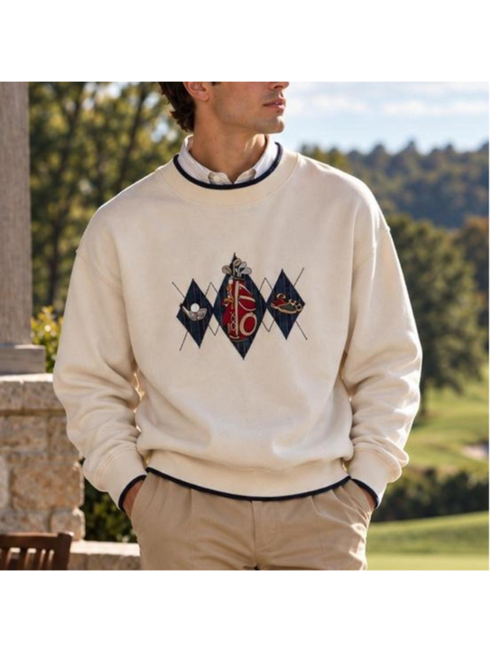 Vintage Golf Sweatshirt Old Money Country Club L